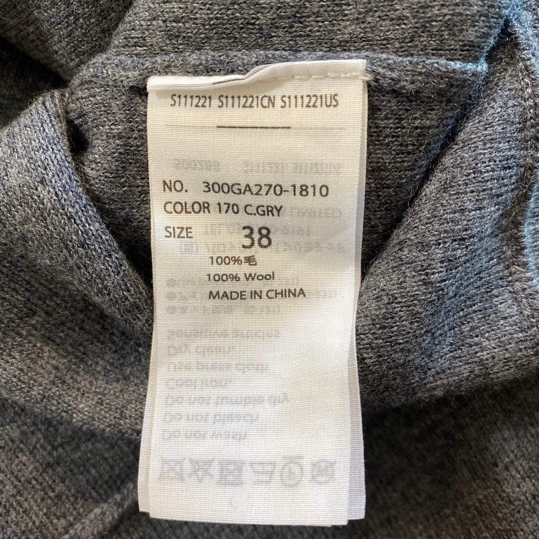 未使用品】ENFÖLD キャッシュタッチ 長袖ニットセーター 38 グレー