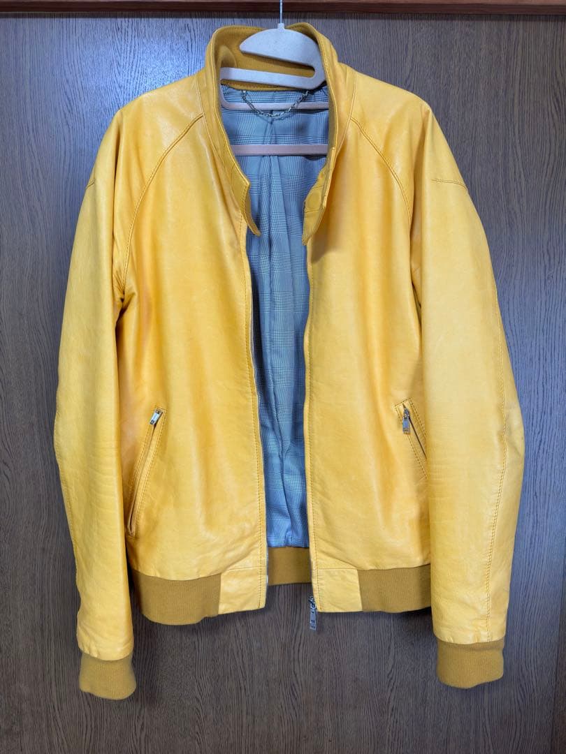 Mr.Children桜井着 レザージャケット 02DERIV エソラ イエロー Mr.Children桜井着 レザージャケット 02DERIV エソラ イエロー - メルカリ