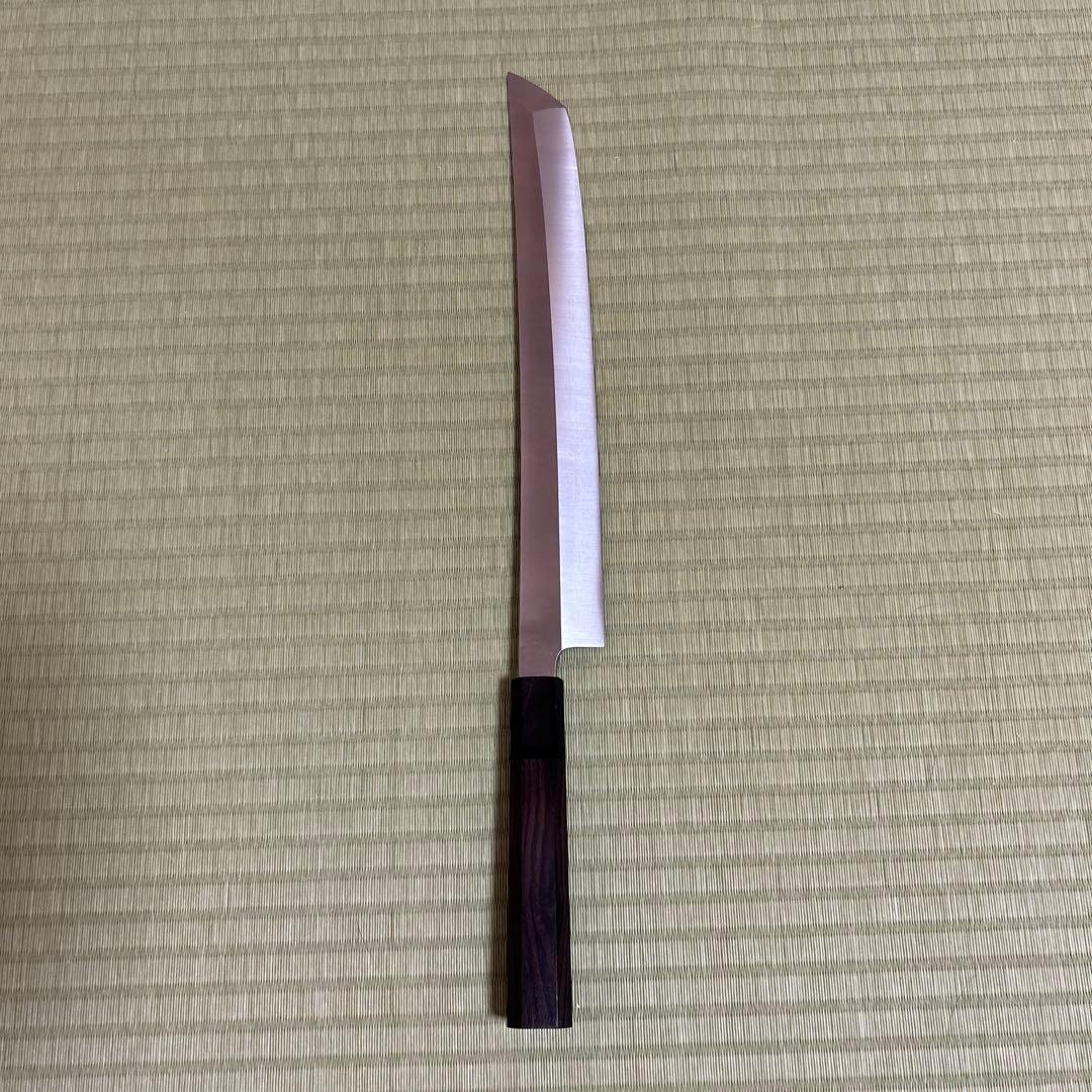 尺 先丸 柳刃 包丁 和包丁 V金10号 本焼 黒檀黒