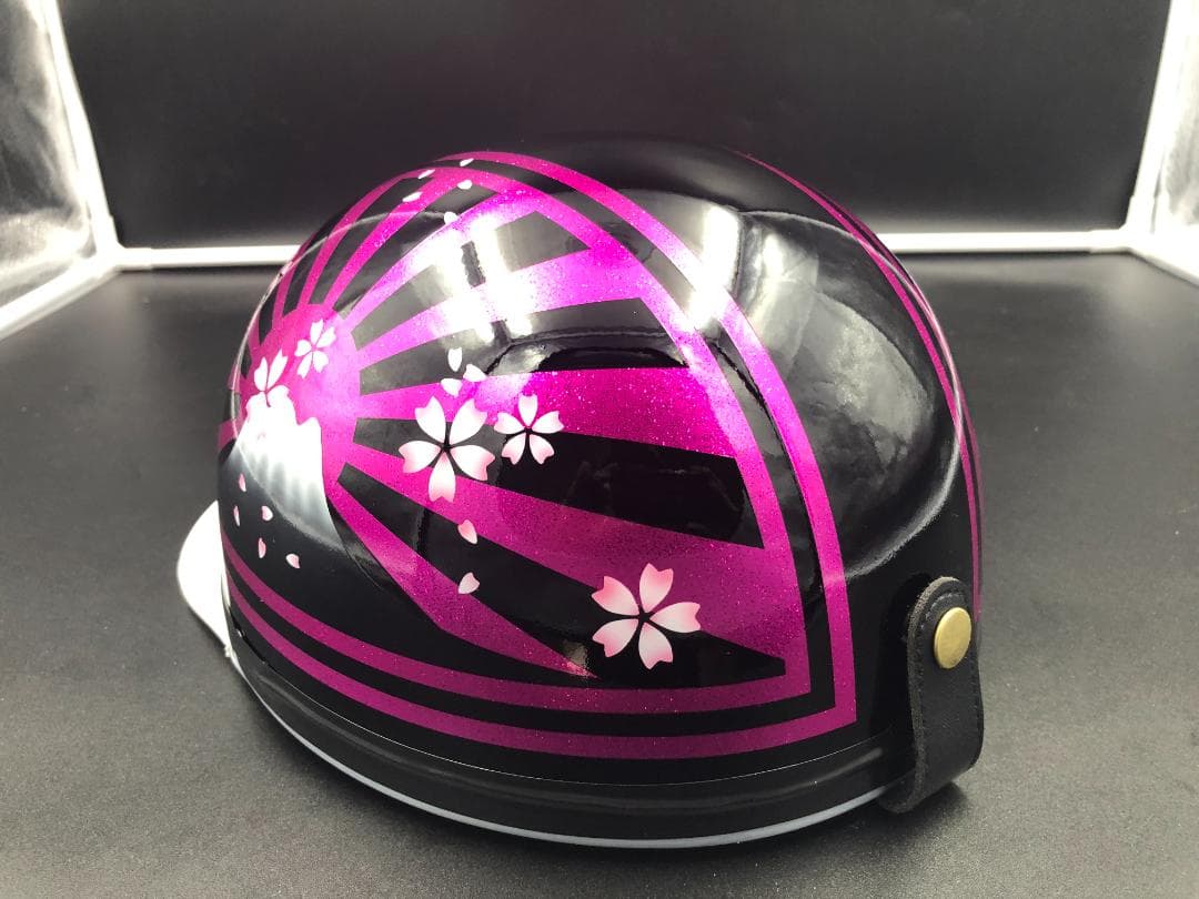 コルク半 カスタム 富士日章 3つボタン ブラックピンク ラメ 桜セット