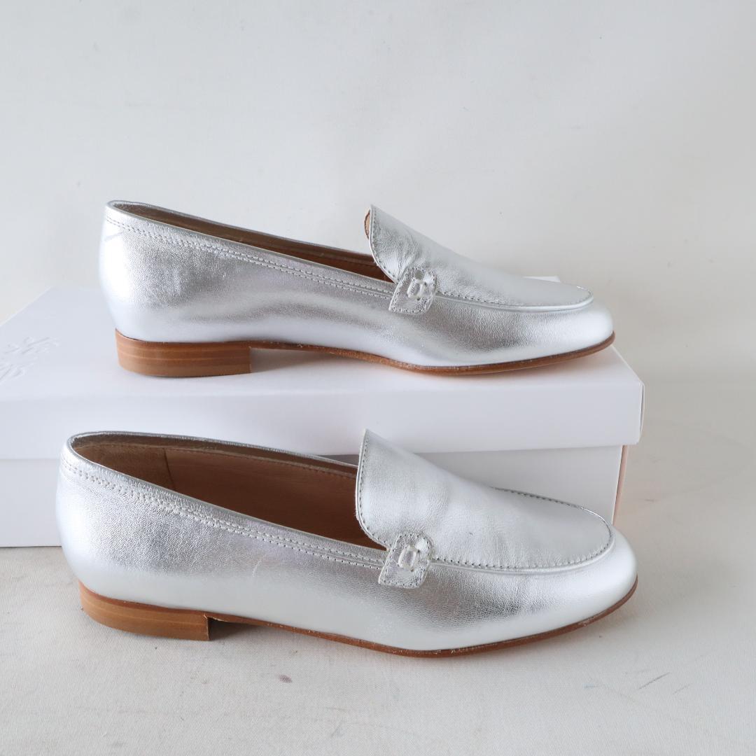 極美品 ルカグロッシ シルバーローファー/スリッポン 36/23cm - メルカリ