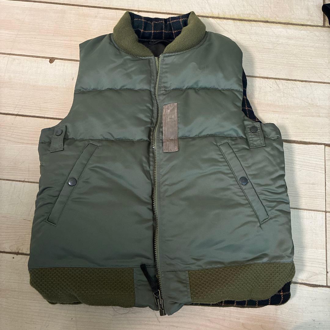 オリーブグリーン キルティングダウンベスト - メルカリ