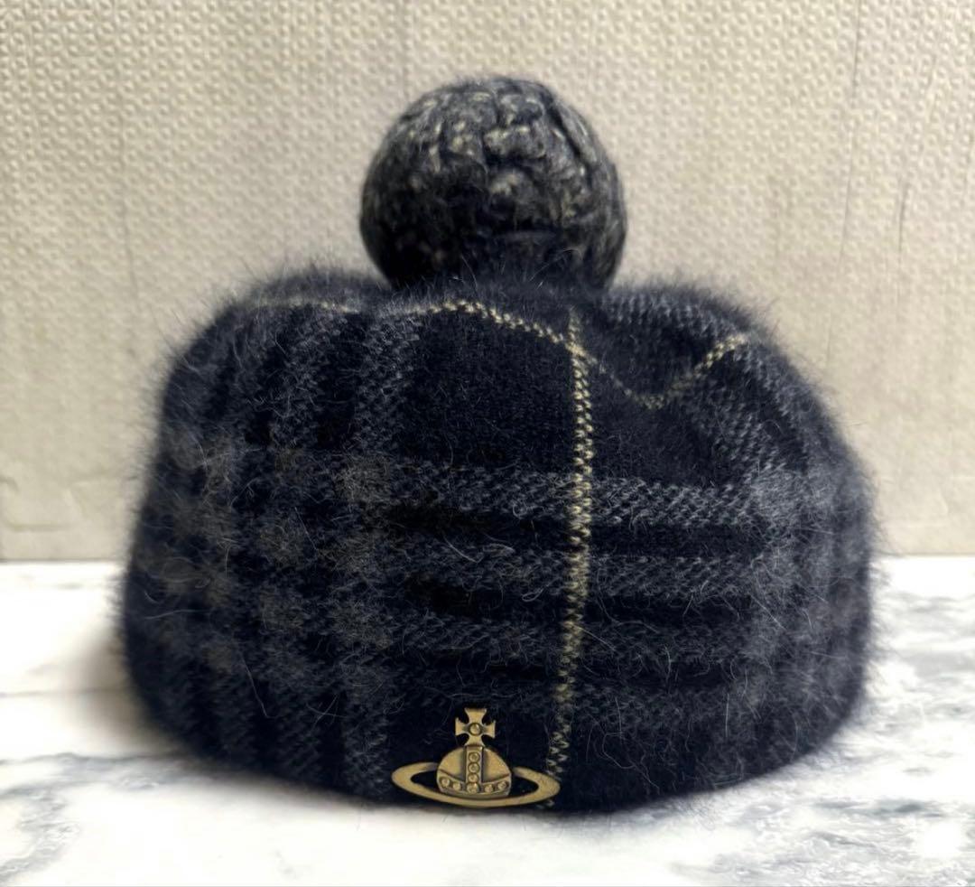 Vivienne Westwood オーブ ボンボン ベレー帽 チェック - メルカリ