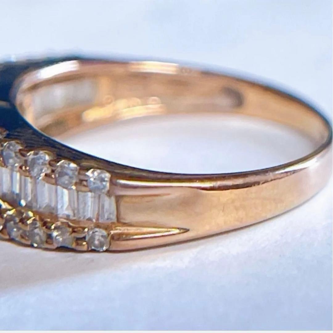 【4234】 K18PG 天然ダイヤモンド 1.00ct 11.5〜12号 鑑別