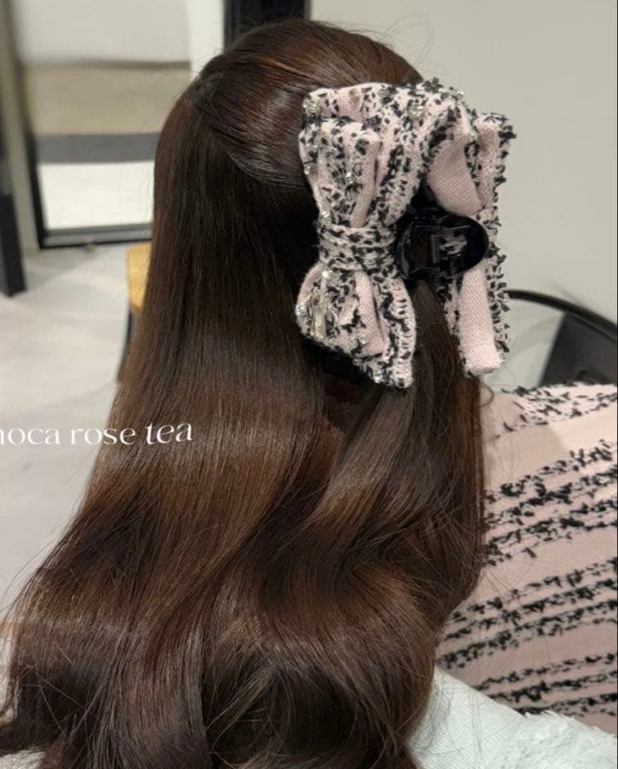 lumignon ルミニョン リボン ヘアクリップ ピンクブラック - メルカリ