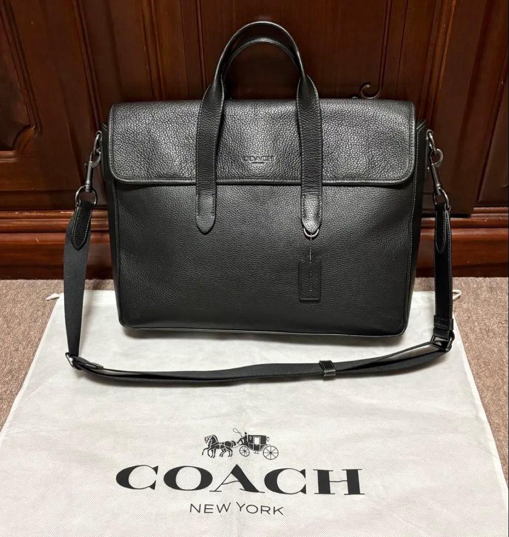 美品　COACH コーチビジネスバッグ　ブラック 中古・古着通販】COACH (コーチ) ビジネスバッグ ブラック｜ブランド
