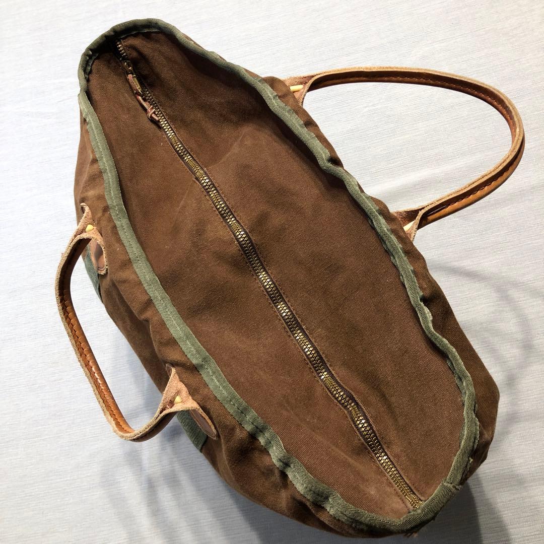 L.L.Bean キャンバス トートバッグ レザーハンドル ヴィンテージ
