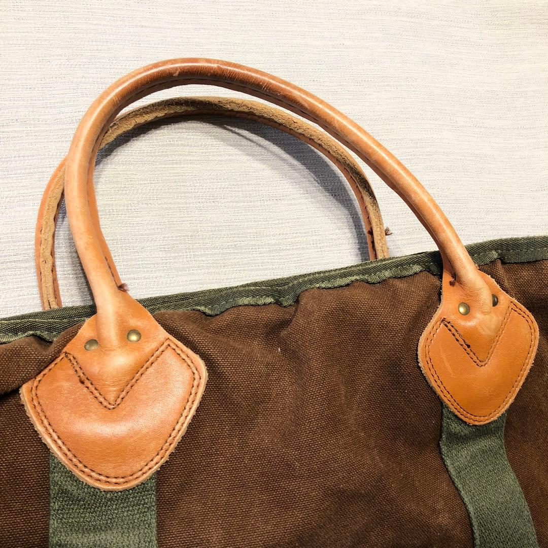 L.L.Bean キャンバス トートバッグ レザーハンドル ヴィンテージ
