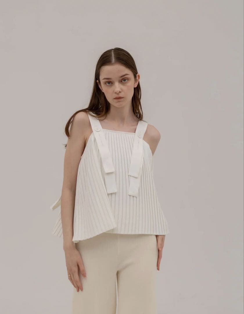 トップス UNOF PLEATS TANK TOP PLEATS PLEASE ISSEY MIYAKE Navy New Colorful Basics 4 Tank Top