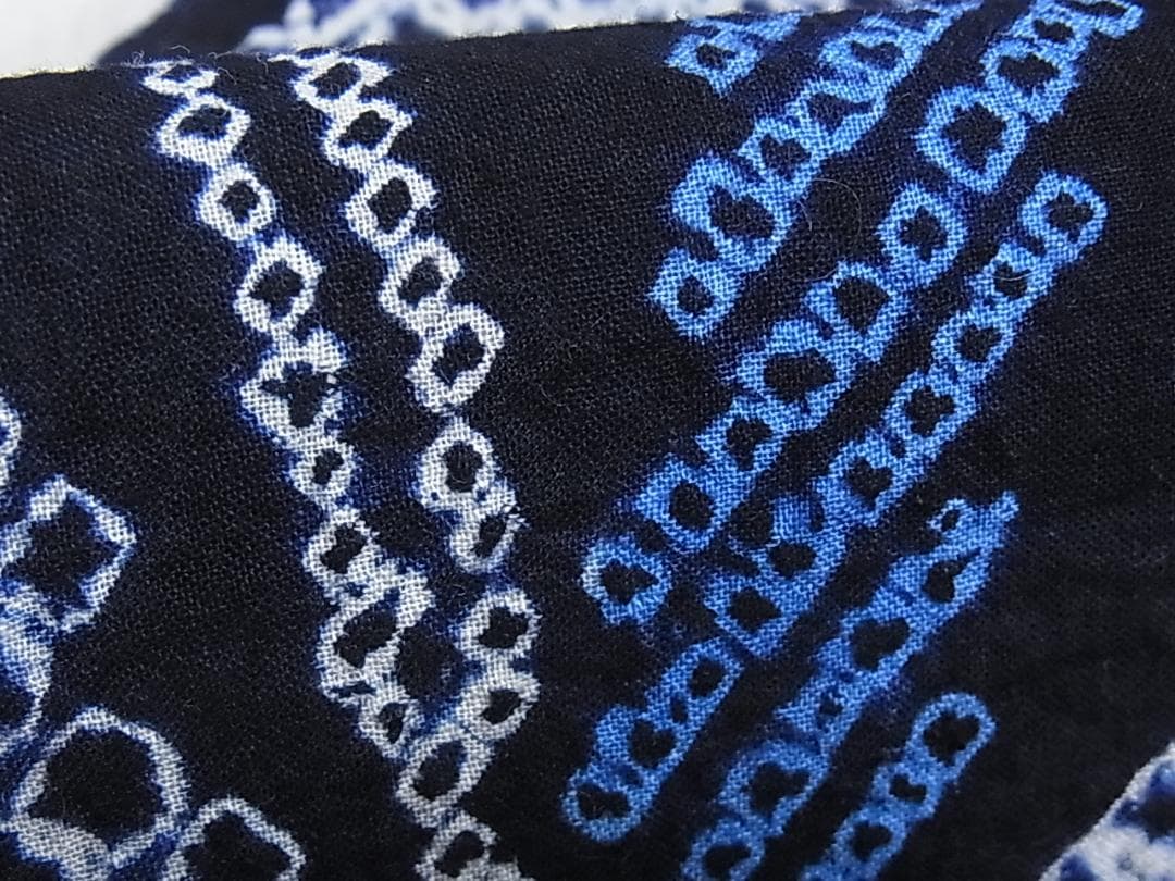 eふれんず◇有松鳴海絞り 夏物 浴衣 枝花文 綿◇am1136