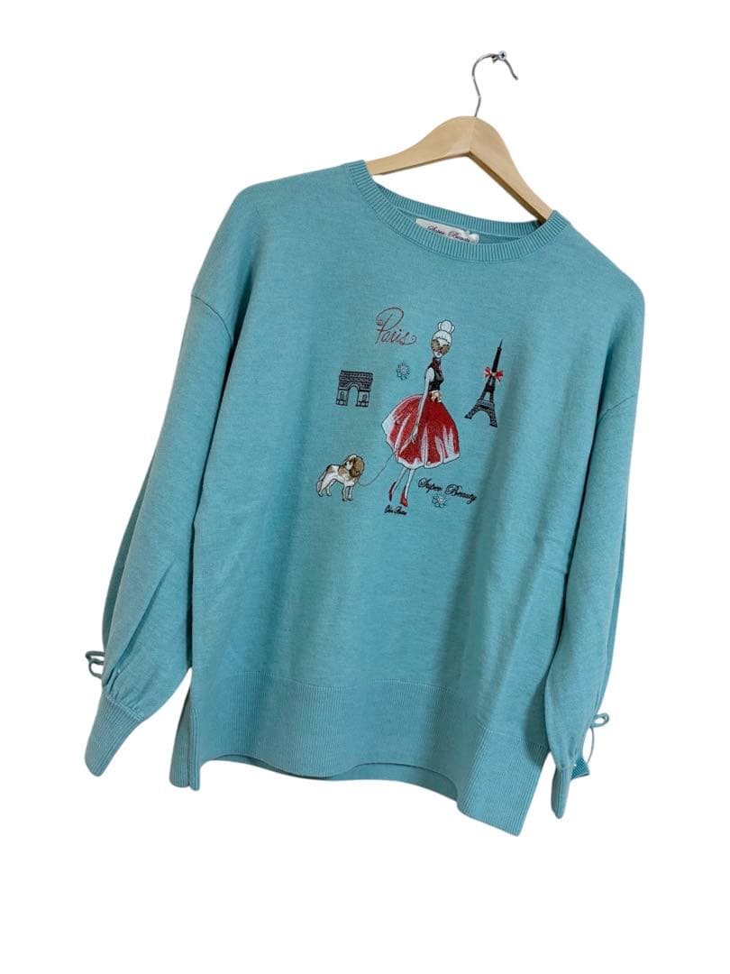 スーパービューティー⭐️刺しゅう入りクルーネックセーター 44