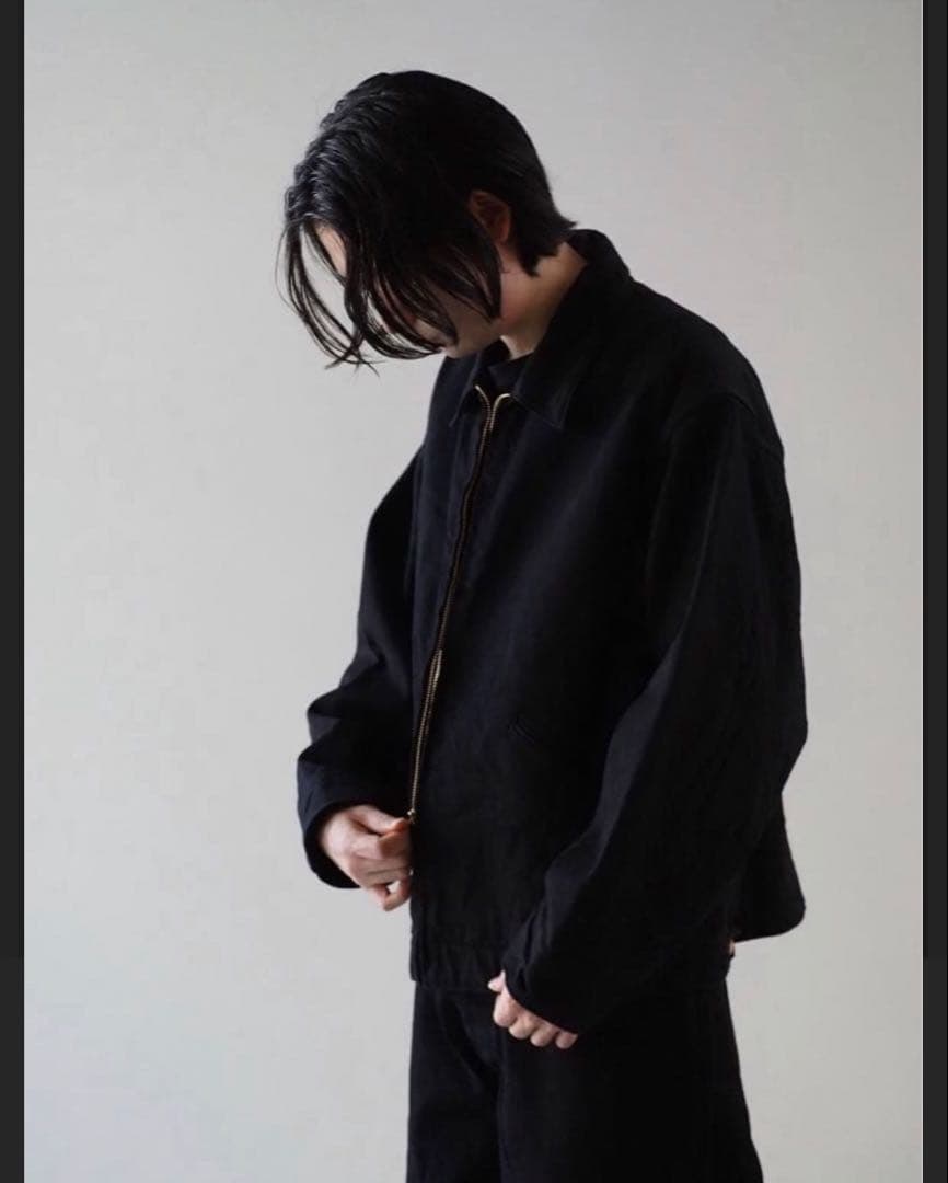 26SS comoli コモリ ブラックデニム ジップショートジャケット 1