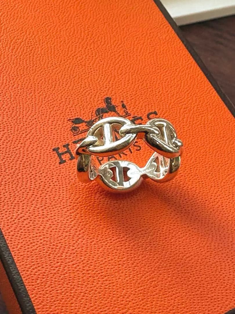 美品　HERMÈS エルメス リング シェーヌダンクル アンシェネ 46 HERMES 注文殺到！リング シェーヌ・ダンクル・アンシェネ GM (HERMES