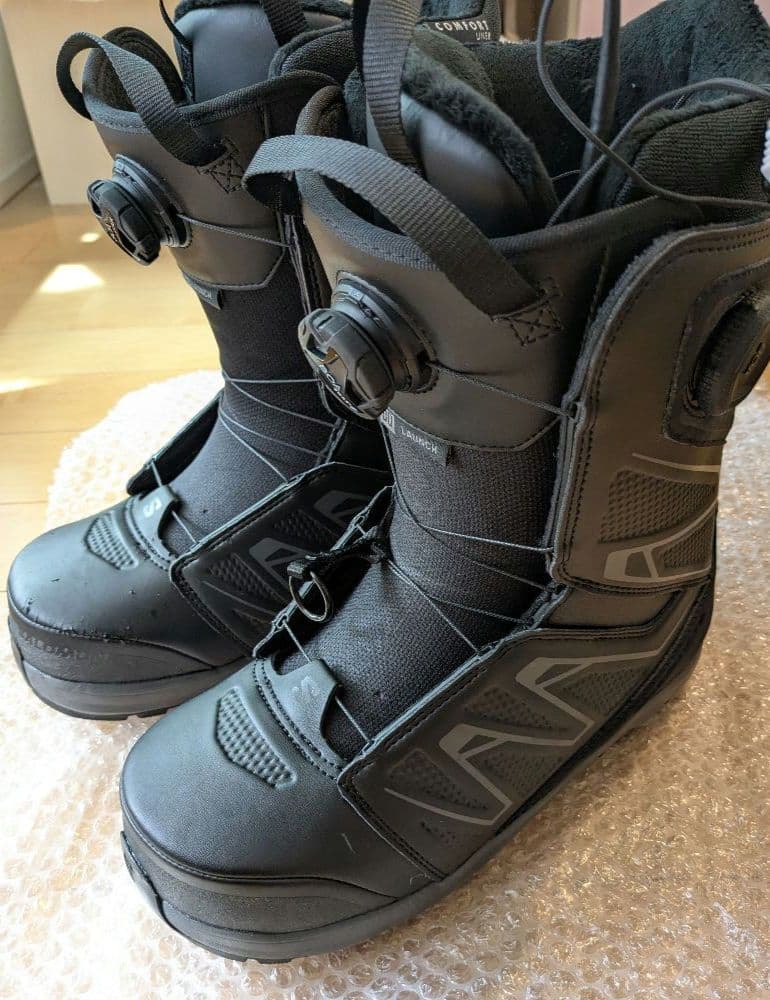 LAUNCH BOA SJ BOA スノーボードブーツ ブラック 2024 SALOMON サロモン LAUNCH BOA SJ BOA ラウンチ BLACK 23-24