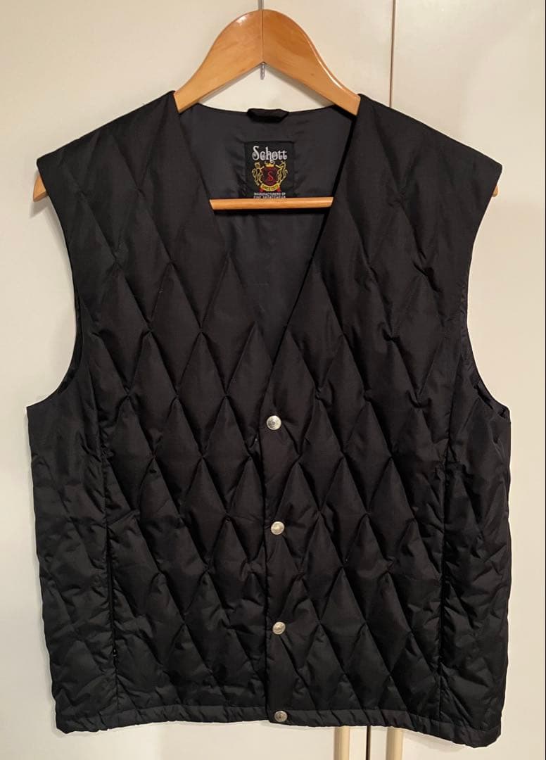 Schott ショットTAION タイオン インナーダウンベスト ブラック L