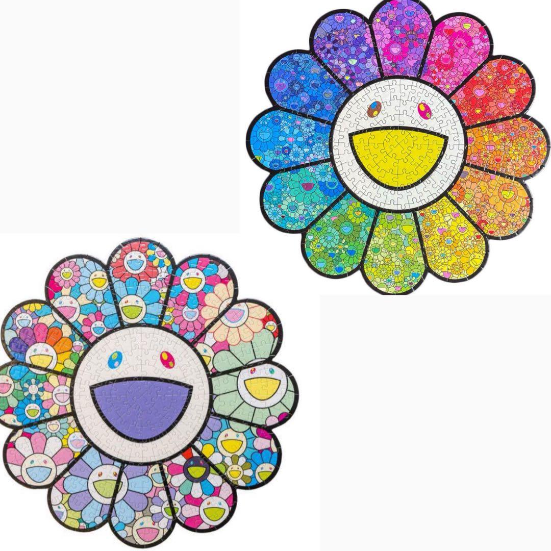 村上隆　ジグソーパズル A Flower Forest Yonaguni セット 新作】村上隆 A Flower Forest Jigsaw Puzzle フラワー型