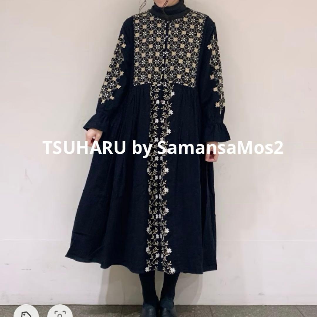 新品タグ付き✨ツハルバイサマンサモスモス 刺繍タックワンピース インド綿 長袖 TSUHARU by Samansa Mos2（ツハルバイサマンサモスモス）公式通販