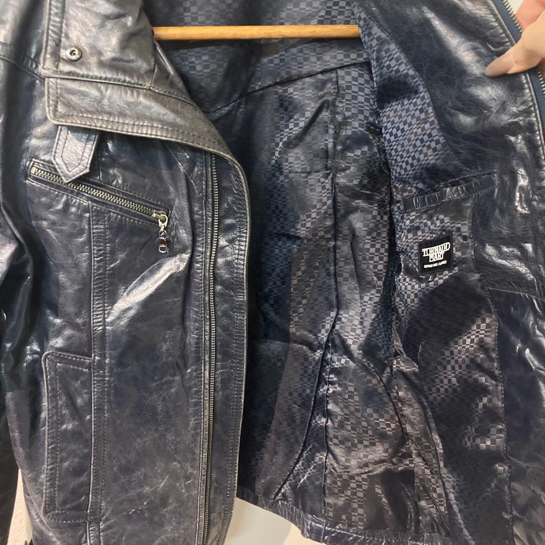 y2k グランジ TORNADO MART ライダース レザー サイズL D7