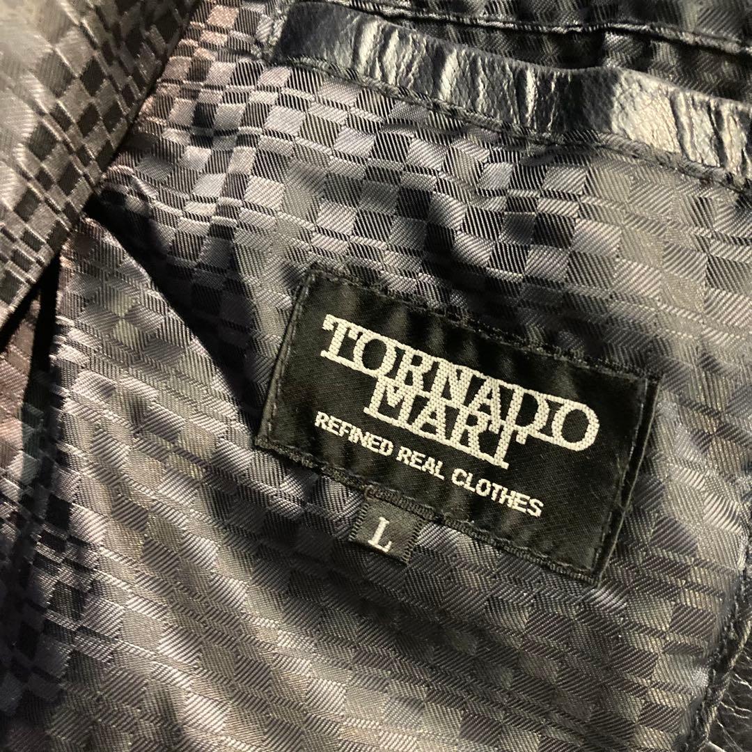 y2k グランジ TORNADO MART ライダース レザー サイズL D7