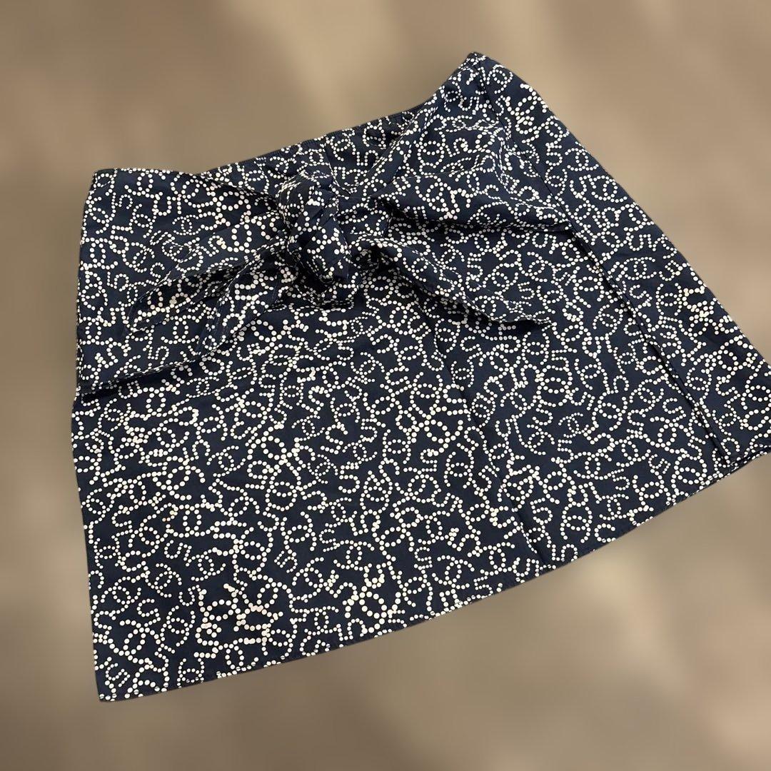 CHANEL⭐︎シャネル CCマーク ウエストリボン　スカート スカート - エンブロイダリー コットン ギピュール、ブラック