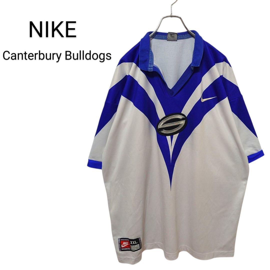 【NIKE】希少 90s カンタベリー・ブルドッグス ラガーシャツ A-3716 NIKE】希少 90s カンタベリー・ブルドッグス ラガーシャツ A-3716
