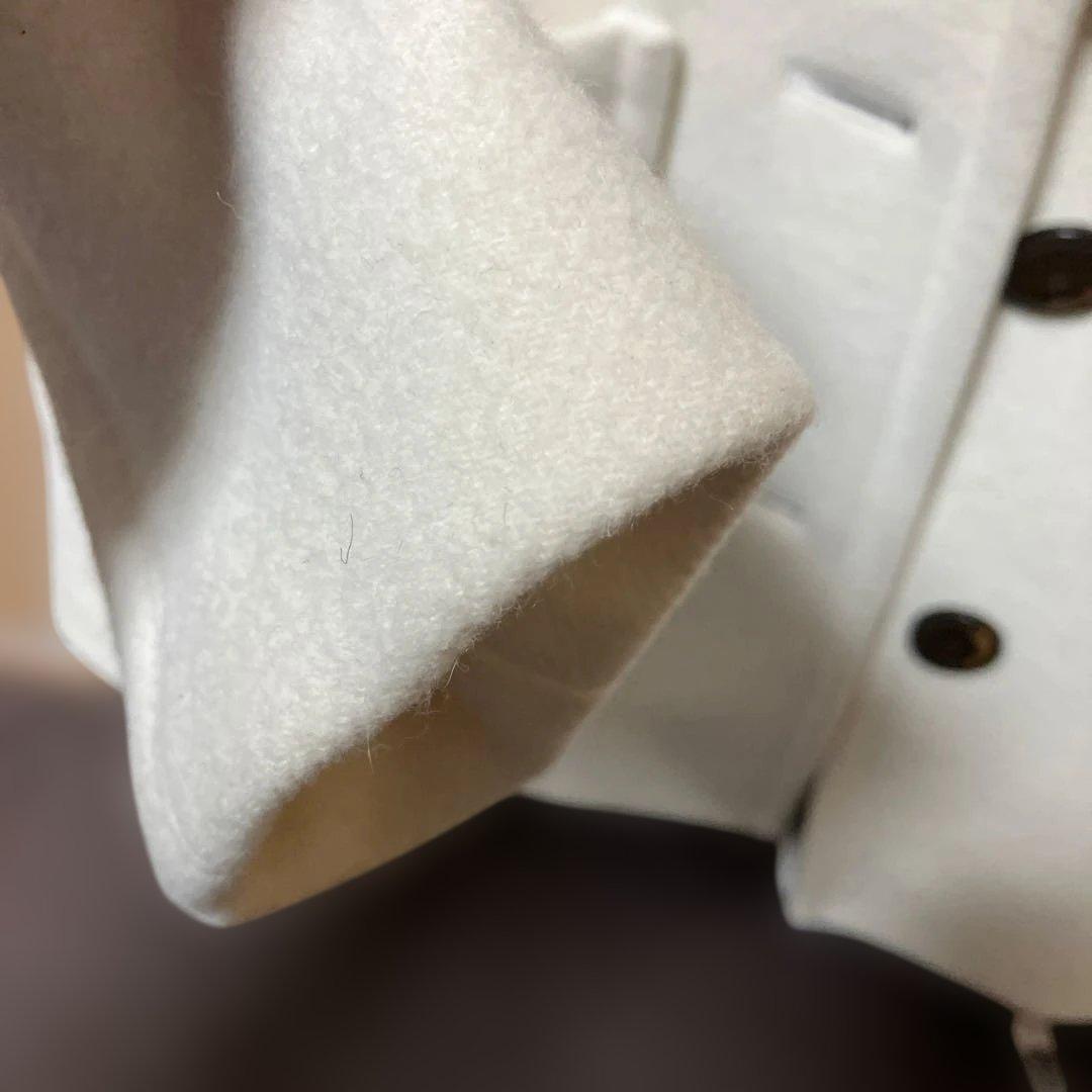 BURBERRY BLUE LABALアンゴラ ホワイト フーデットコート美品 - メルカリ