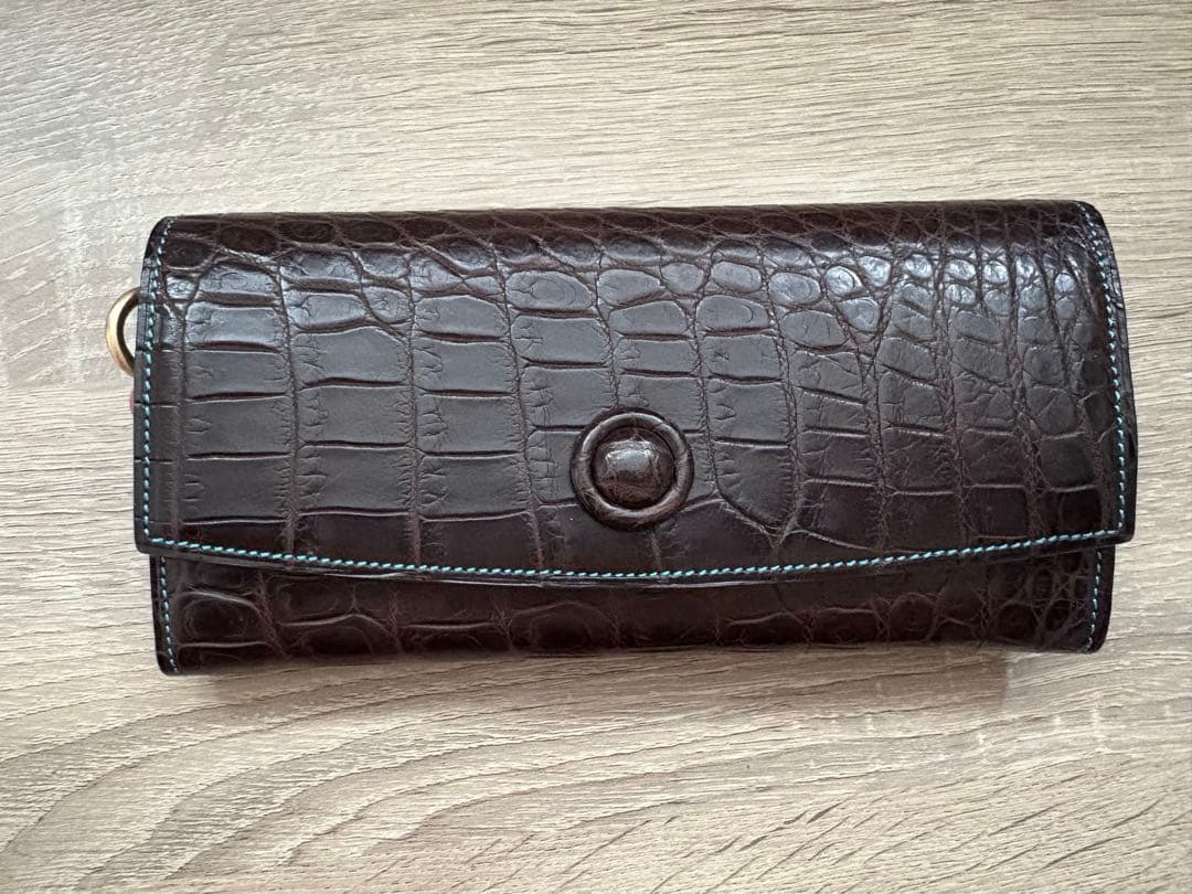 【未使用品】チビナイル　Civinile 長財布 CIVINILE】チビナイル『クロコダイル ラウンドファスナー長財布