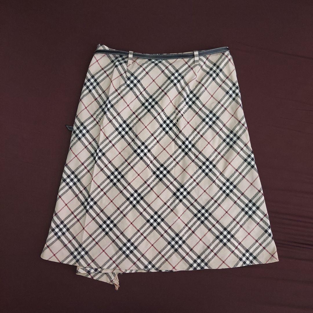 新品・未着用】バーバリーブルーレーベル 巻きスカート ノバチェック