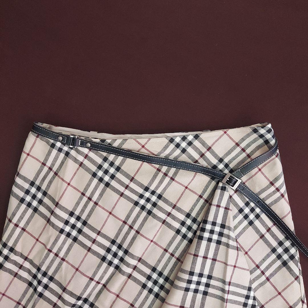 新品・未着用】バーバリーブルーレーベル 巻きスカート ノバチェック