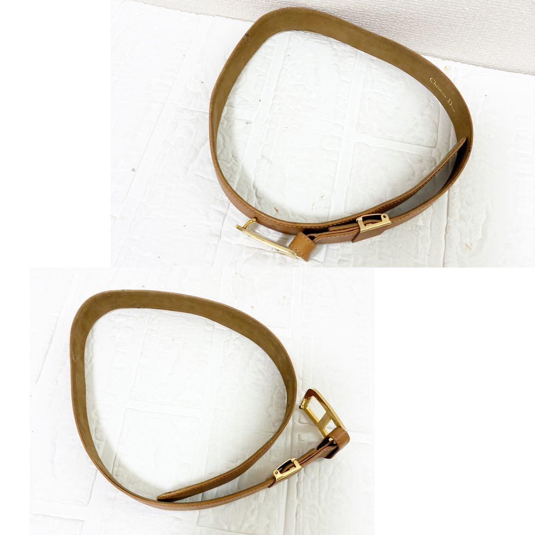 希少 Christian Dior ディオール ベルト CDバックル キャメル - メルカリ