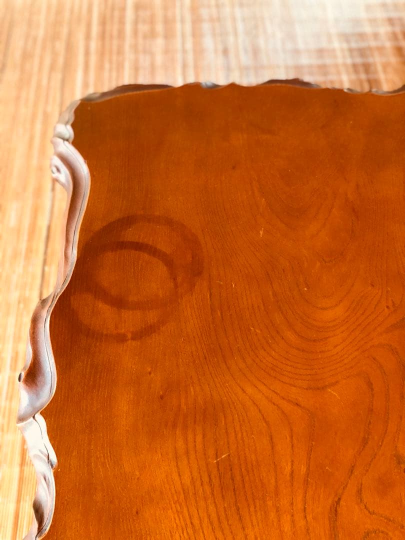 天然木 《 雰囲気がある耳付き 座卓 》