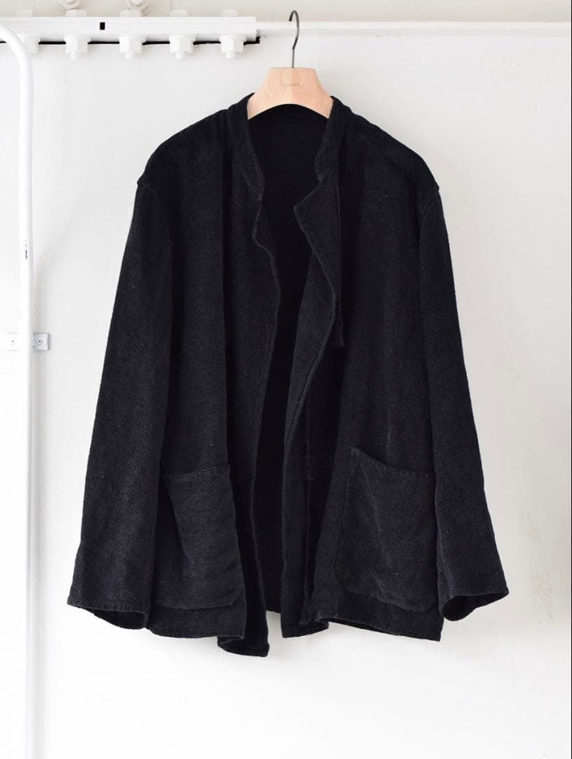 【希少品】comoli リネンモール スタンドカラージャケット サイズ 2 COMOLI (コモリ) リネン スタンドカラージャケット