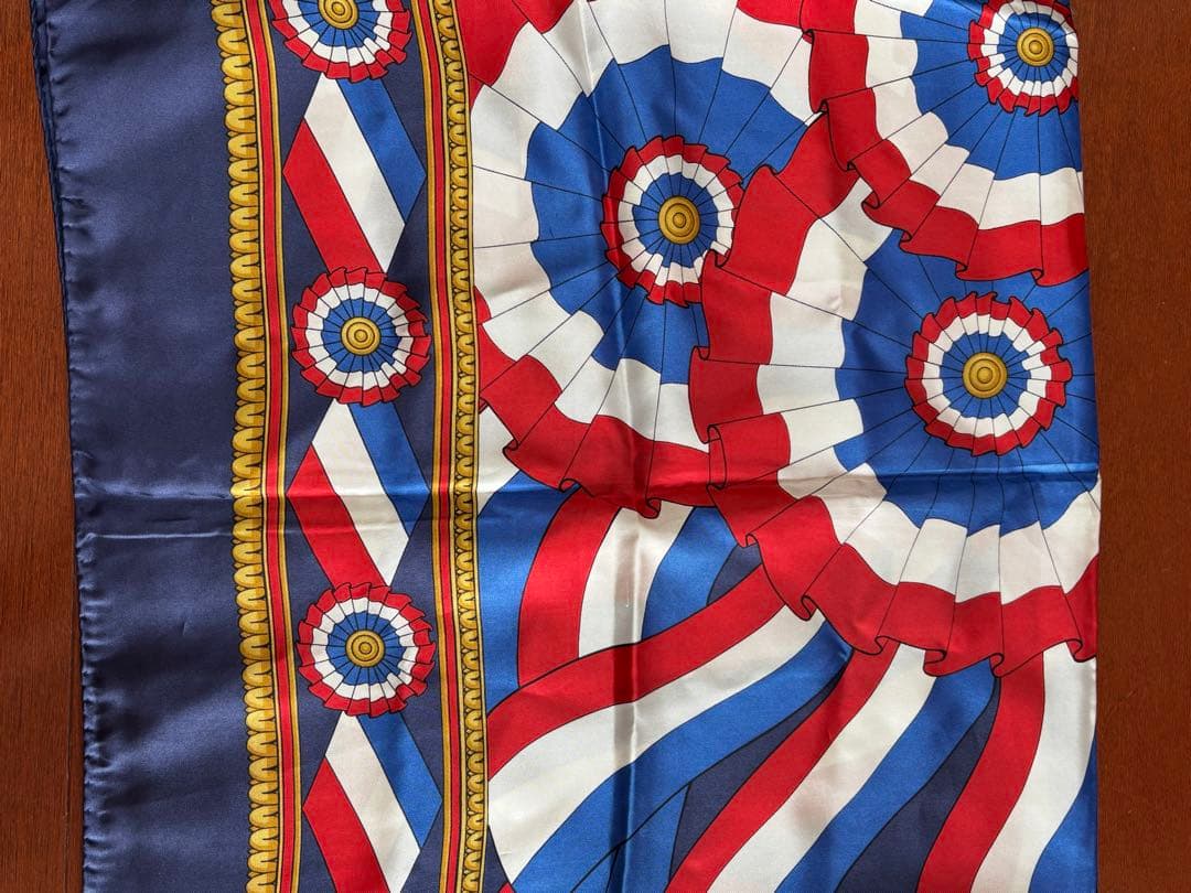 専用新品未使用 Pierre Baxel シルク100%スカーフ 大判 イタリア