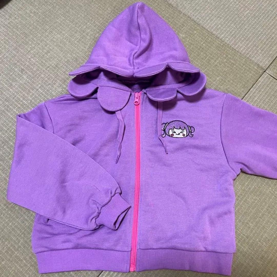 しなこちゃん ジップ付きフラワーパーカー キッズフリー - メルカリ