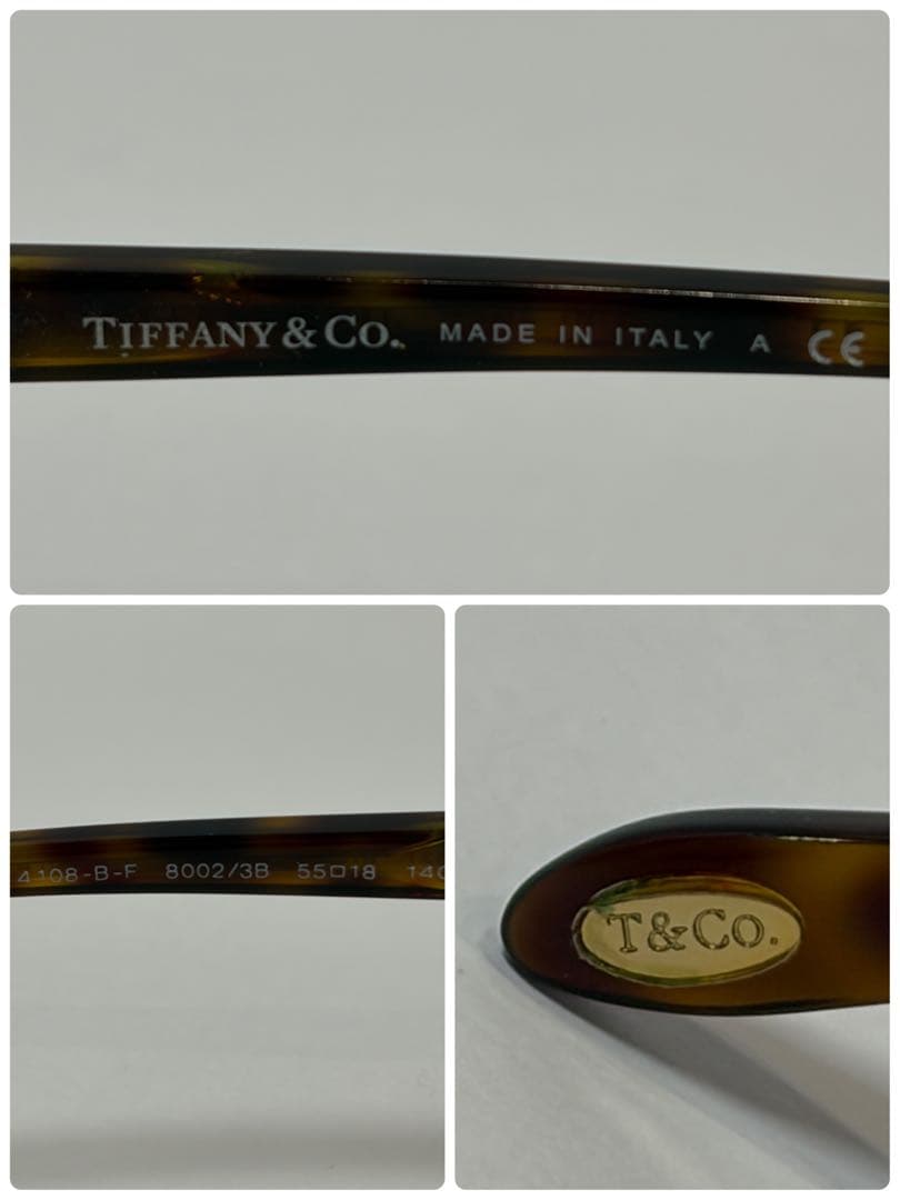 ティファニー TF4108 サングラス クロス スワロフスキーべっ甲 付属品