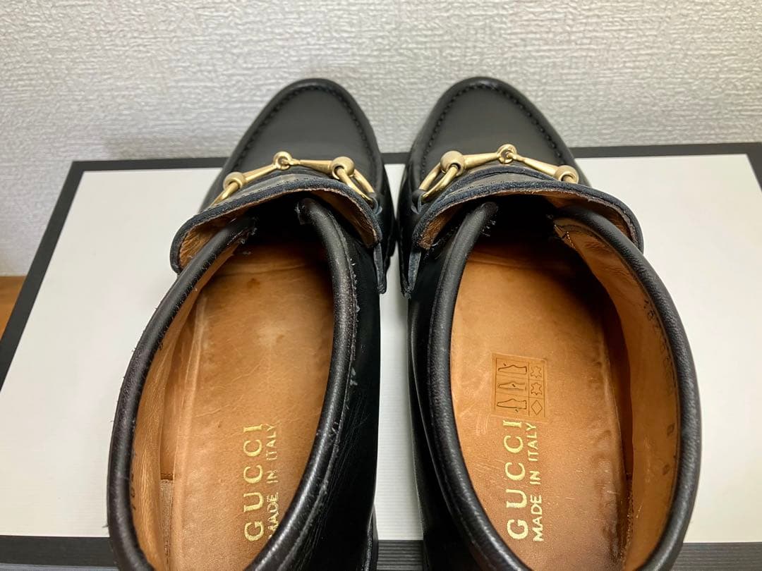 名品♪グッチ ホースビットローファー♪アンクルブーツ25㎝♪38♪US8♪