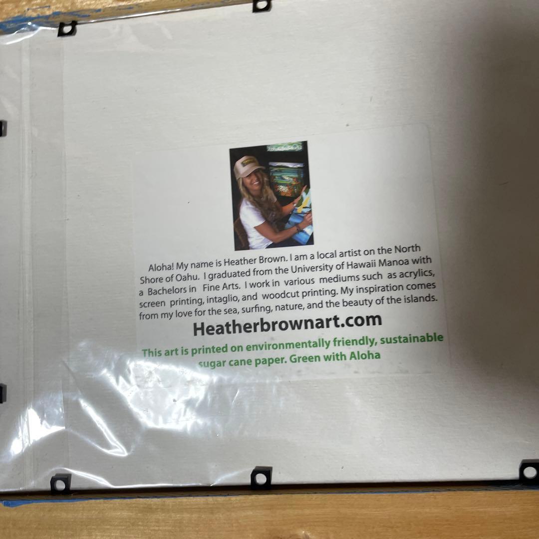 まさ様専用 ヘザーブラウン 直筆サインアート 純正フレーム付きロン