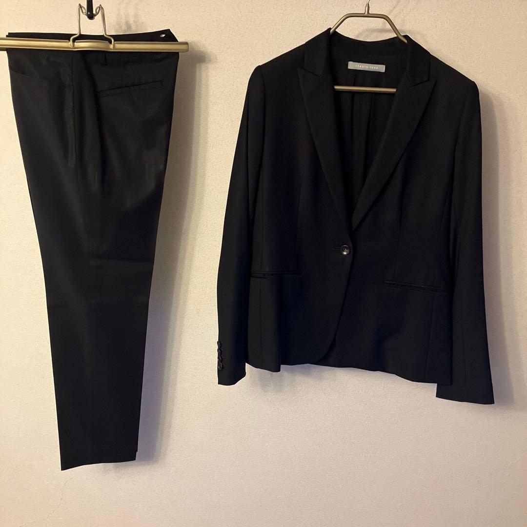 theory luxe executive 40濃紺パンツスーツ上下 Theory luxe - theory luxe Executive パンツスーツ Donna 紺 40の通販