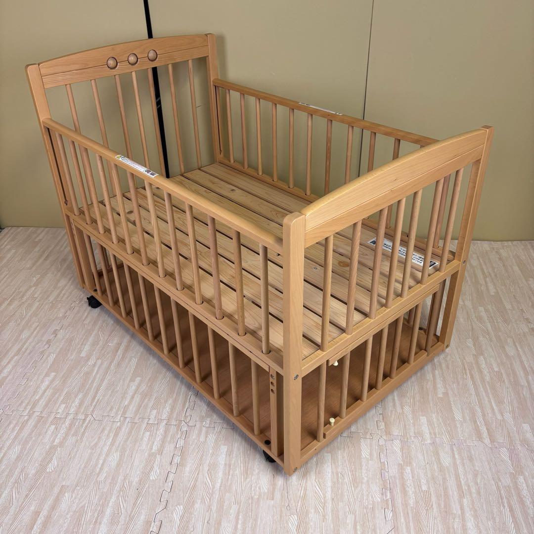 ☆すのこ床板☆美品☆日本製サワベビーデュアルスライドベッドティアラDX