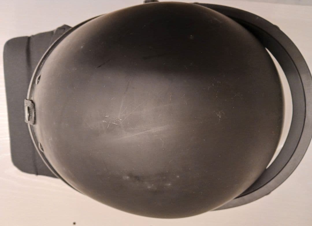 暴徒鎮圧部隊 POICEタイプ バイザー付 ヘルメット レプリカ マットブラック