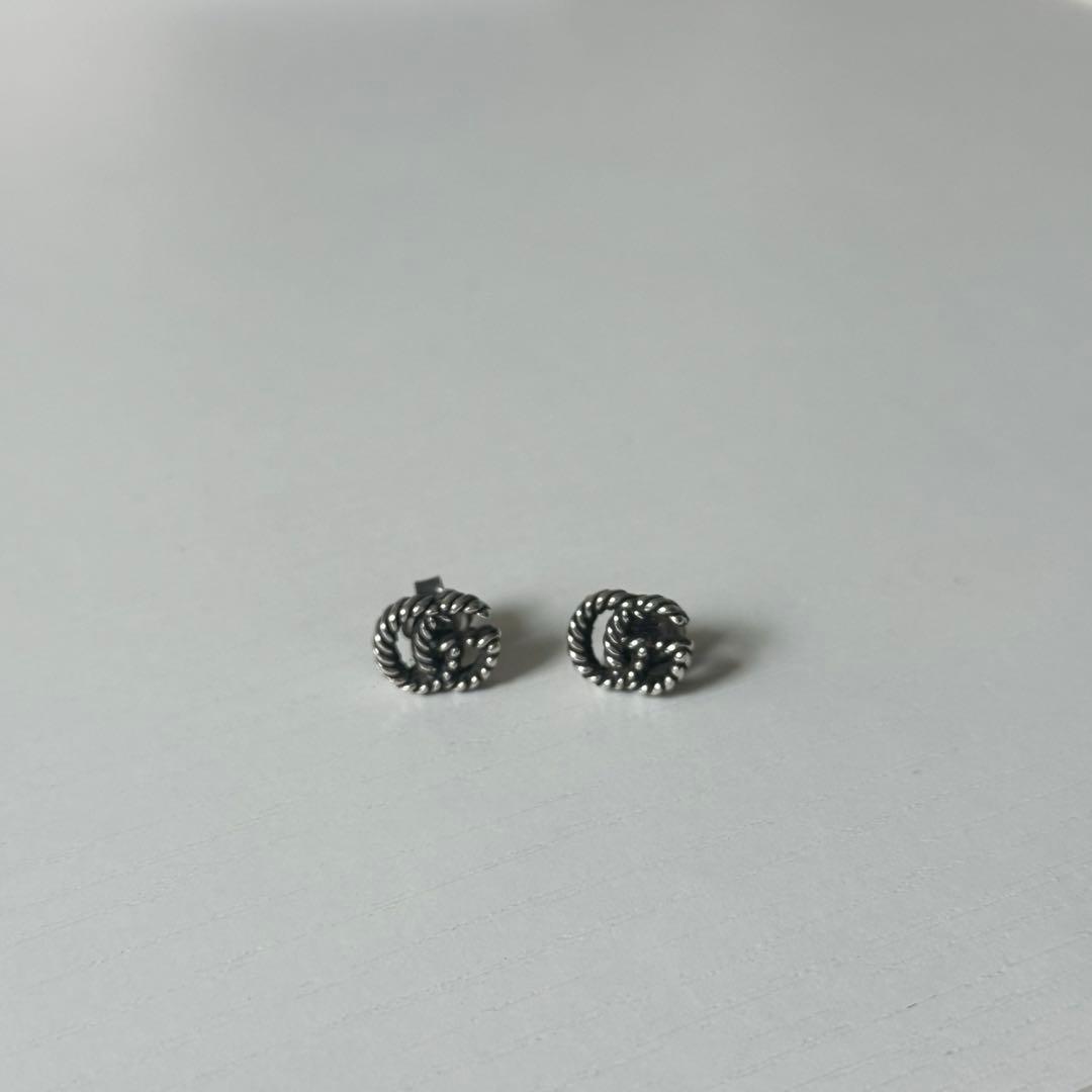 シルバー ツイストデザイン ピアス ツイスト デザイン イヤリング メンズ レディース シルバー925