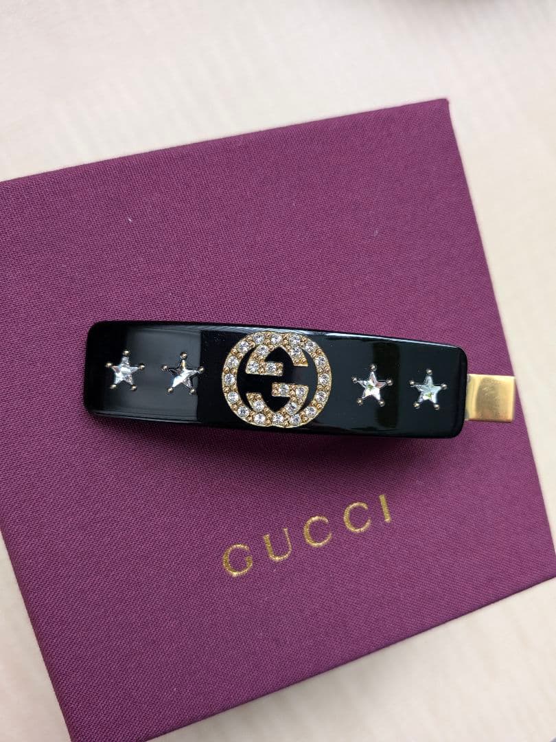 グッチGUCCI クリスタルインターロッキングGヘアクリップ 楽天市場】GUCCI グッチ Interlocking G Heart Small Hair Clip