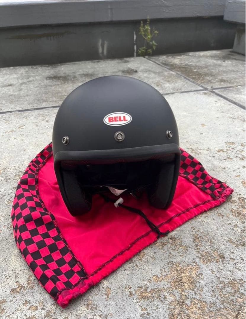 BELL ジェットヘルメット マットブラック バイク用 傷あり 現状品 ジェットヘルメット ハンドメイドステッチ マットブラック・グレー BJS