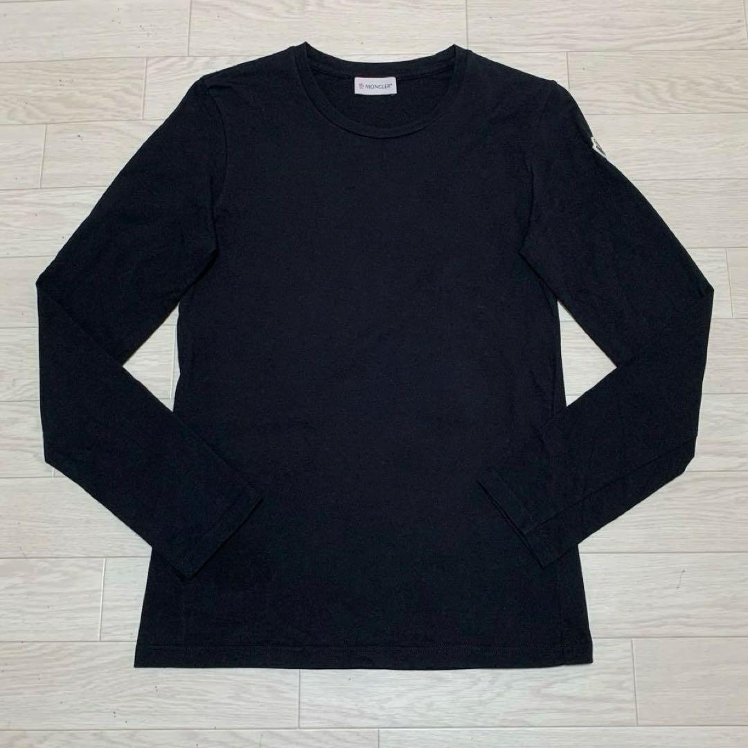 〔美品〕MONCLER レディース　ロンT ブラック 長袖Tシャツ 5S53 モンクレール レディース Tシャツ 長袖 MONCLER ブランド ロンT