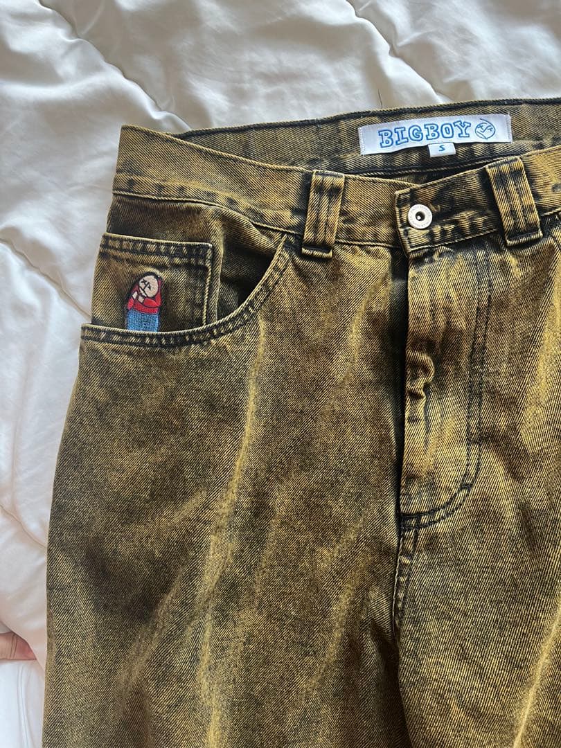 スケートボード polar bigboy OG logo Polar Skate Co. Big Boy Pants OG LOGO Light Blue - Orchard Skateshop