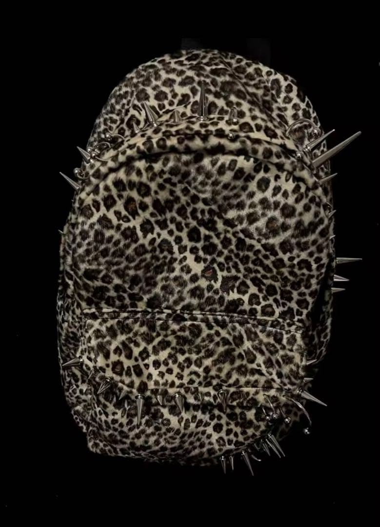 ヒョウ柄 スタッズ バックパック リュック y2k archive 地雷系 - メルカリ