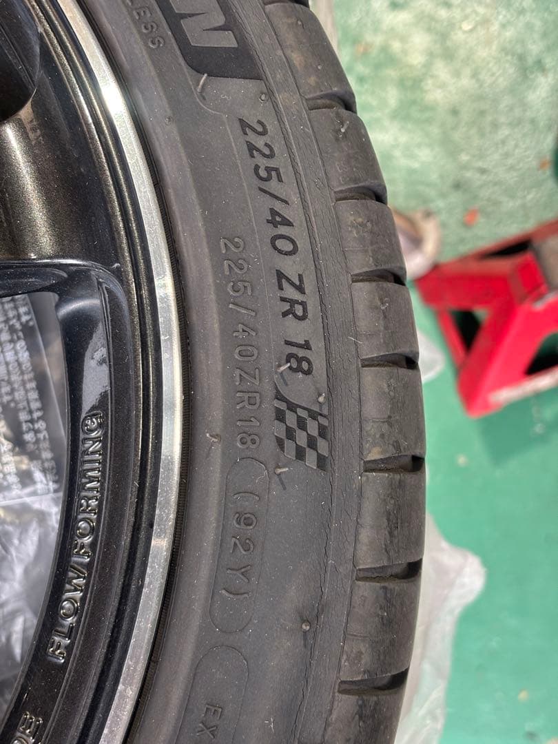 アドバンレーシングTC‐4 18インチ 8J 4本セット ミシュラン2021年製