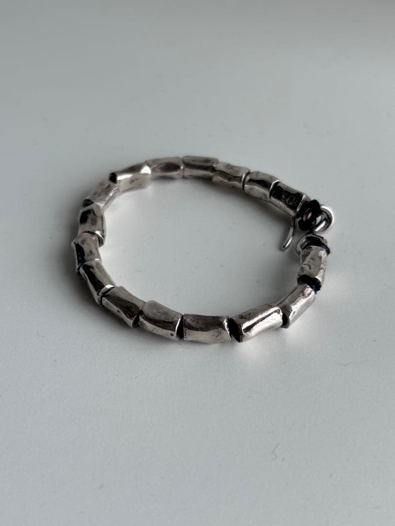 SILVER 925 テクスチャード ビーズ ブレスレット 気負わずシルバー925】ビーズブレスレット感覚で気軽に楽しめる