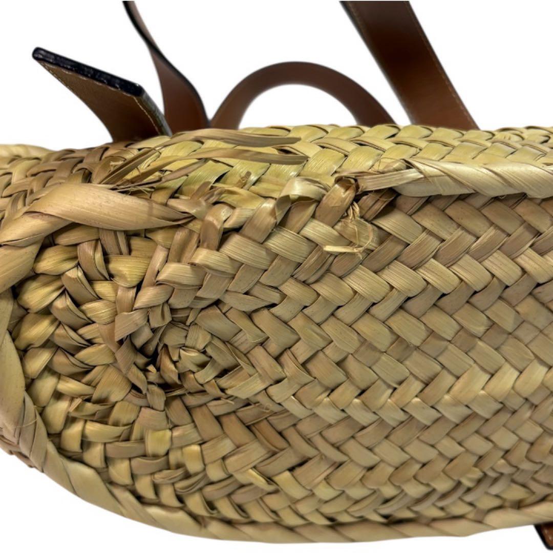 LOEWE かごバッグ ストロー レザー スモール - メルカリ