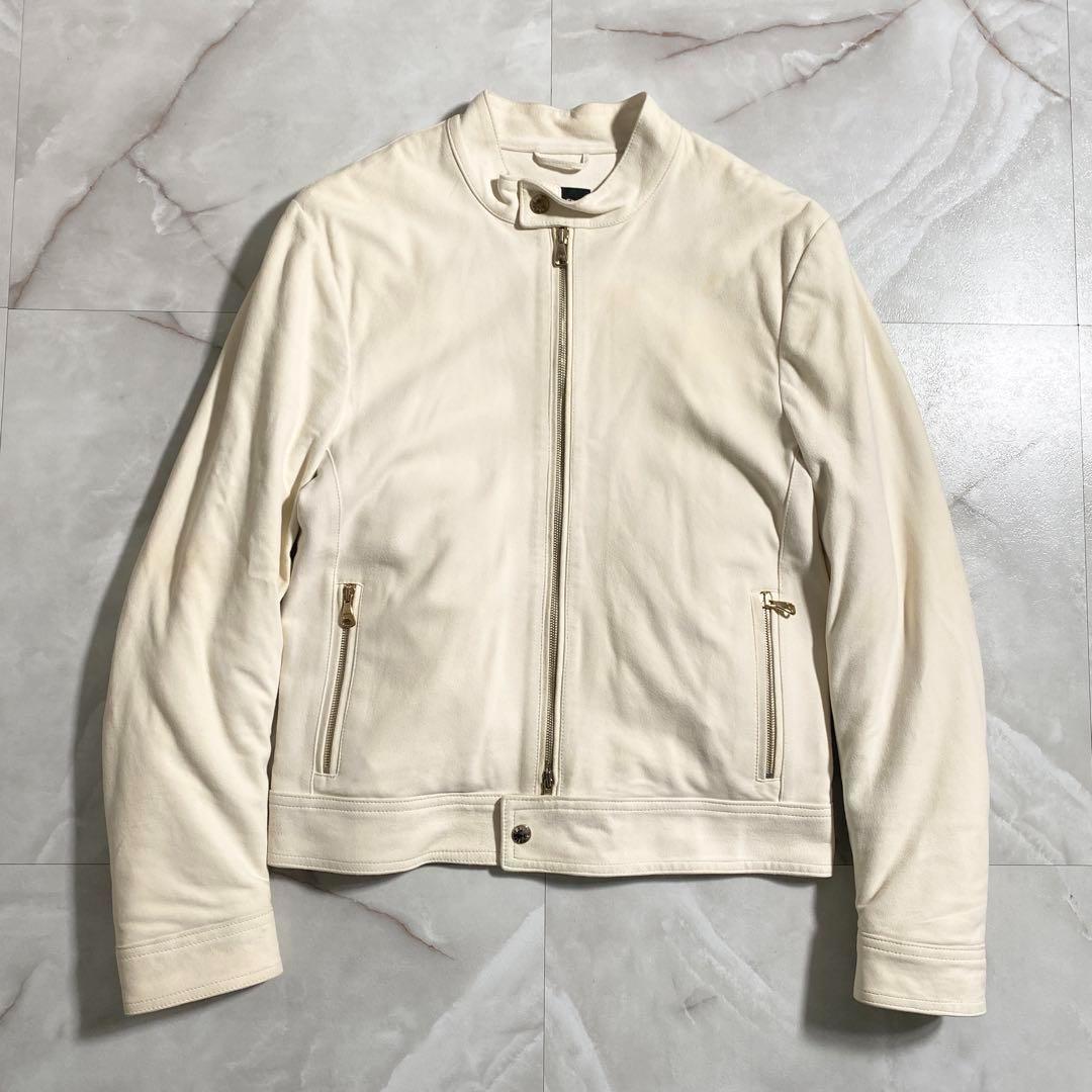 B15938 エンメティ アンドレア ゴートスキン中綿ライダース 白48 EMMETI（エンメティ）｜【SALE】EMMETI（エンメティ）ANDREA